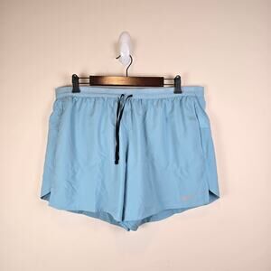 Nike Stride Mens Sz XXL Dri-FIT 5" 2-in-1 Running Shorts Denim Turquoise FN2992